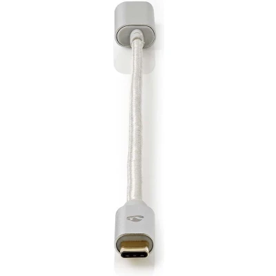 Afbeelding van Nedis USB C Adapter 3.2 Gen 1 Male HDMI Output 4K@60Hz 5 Gbps 0.20 m Rond Verguld Gevlochten / Nylon Zilver Cover Window Box