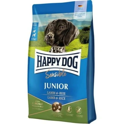 Afbeelding van HAPPY DOG Sensible Junior Droog hondenvoer Lam, Rijst 10 kg