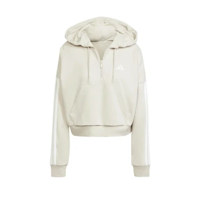 Afbeelding van adidas Essentials 3 Stripes French Terry Quarter Zip Hoodie voor dames (1 stuk)