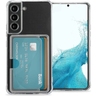 Afbeelding van iMoshion Hoesje Geschikt voor Samsung Galaxy S22 met Pasjeshouder Softcase Backcover pashouder 3.0 Transparant