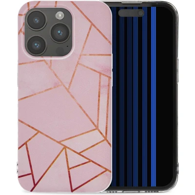 Afbeelding van iMoshion Hoesje Geschikt voor iPhone 15 Pro Siliconen Color Backcover roze