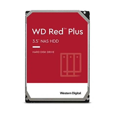 Afbeelding van Western Digital WD Red Plus NAS harde schijf 8 TB (NASware firmware voor compatibiliteit, 3,5 inch, 7200 RPM, SATA 6 Gb/s, CMR, Werkbelasting 180 TB/jaar)