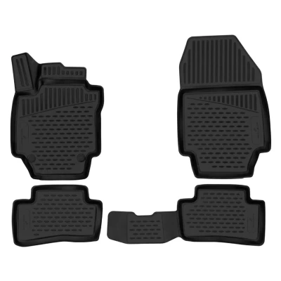 Afbeelding van WALSER XTR 75164 Vloermatset Rubber voor en achter Zwart Op maat gemaakt