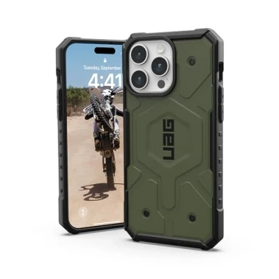 Image de UAG Pathfinder Rugged Case for Apple iPhone 15 Pro [6.1 inch] olive Drab Coque de protection pour téléphone portable robuste compatibilité avec MagSafe pare chocs en TPU vert