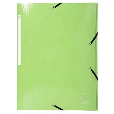 Afbeelding van Exacompta 55823SE Maxi capaciteit, elastische map, 3 kleppen, glanzend, Iderama, A4, 425 g/m², anijsgroen