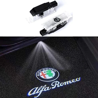 Afbeelding van Duleutgnu 2 stuks auto deurverlichting logo Welkom Definition schaduw geest decoratie LED deuren instapverlichting embleem lamp 3D