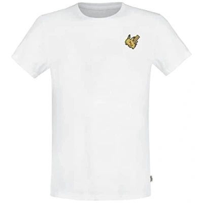Afbeelding van Pokémon Pixel Pikachu Heren T shirt XL Wit