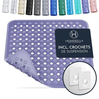 Afbeelding van Homerella douchemat, antislip, huidvriendelijk, 53 x cm, incl. bevestiging. Antislip BPA vrij, schimmelbestendig en machinewasbaar