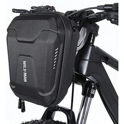 Afbeelding van WILDMAN Fietskoffer/houder E8 frametas zwart/zwart