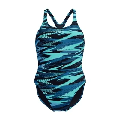 Afbeelding van Speedo Hyperboom Allover Medalist Zwempak, sneldrogend, fitness, chloorbestendig, badpak voor dames
