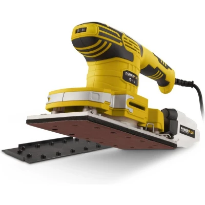 Afbeelding van Powerplus POWX0441 Vlakschuurmachine 330W 115 x 230mm Variabele snelheid Incl. stofafzuigbox en 1 stuk schuurpapier