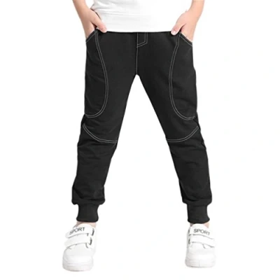 Afbeelding van YoungSoul Lange joggingbroek voor jongens, zwart.