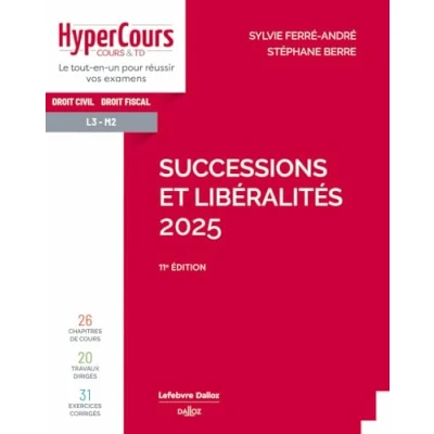 Afbeelding van SUCCESSIONS ET LIBERALITES 2025