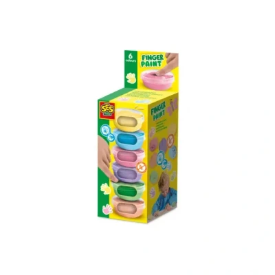 Afbeelding van Ses, Kleuren + verf voor doe het zelvers, Fingerfarbe Pastell 6 Farben x 45 ml (Pastelroze, Lila, Pastelgroen, Pastel oranje, Pastelblauw, Pastelgeel, 45 ml)
