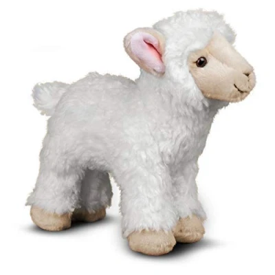 Afbeelding van Pluche knuffeldier Lammetje/Schaap 25 cm Boerderij dieren speelgoed knuffels