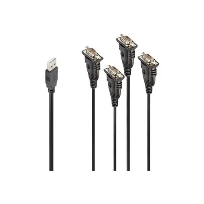 Image de Lindy Adaptateur série USB RS 232 x 4 noir