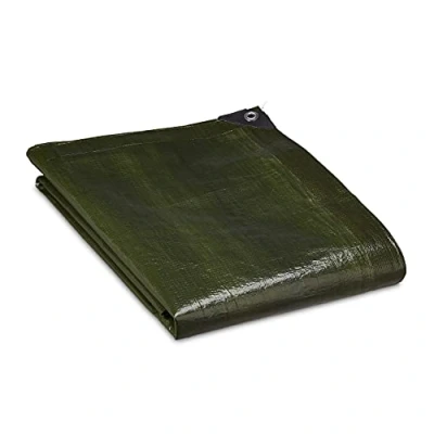 Afbeelding van Relaxdays Afdekzeil 140g/m² waterdicht dekzeil dekkleed afdekfolie zeildoek groen 2 m x 3
