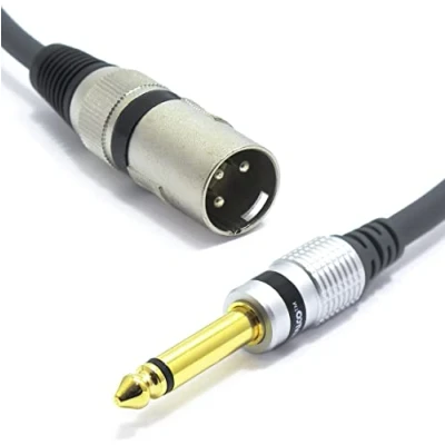 Afbeelding van VITALCO XLR mannelijk naar jack 6,35 mono 3 m pin microfoon TS mm