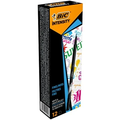Afbeelding van Fineliner Bic Intensity 0.4mm zwart Omdoos a 12 stuk stuks