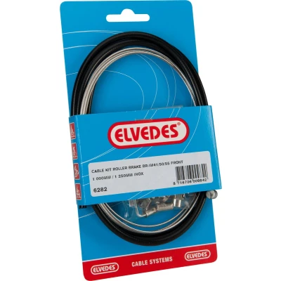Afbeelding van Rollerbrake kabelkit Elvedes BR IM41/50/53 1000mm / 1250mm RVS zwart (op kaart)