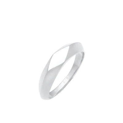 Afbeelding van Elli Design Basic Ring silvercoloured, Dames, Maat: 46, Silver coloured