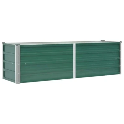 Afbeelding van Plantenbak verhoogd 160x40x45 cm gegalvaniseerd staal groen