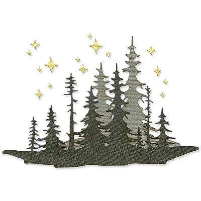 Afbeelding van Sizzix Thinlits Snijmallen Forest Shadows