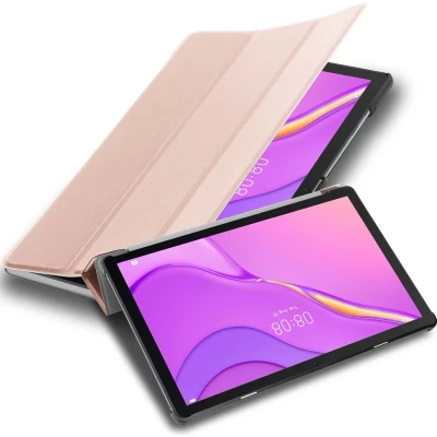 Afbeelding van Cadorabo Tablet Hoesje geschikt voor Huawei MatePad T 10 (9.7 inch) / 10s (10.1 in PASTEL ROZE GOUD Ultra dun beschermend geval ZONDER automatische Wake Up en Stand functie Book Case Cover Etui