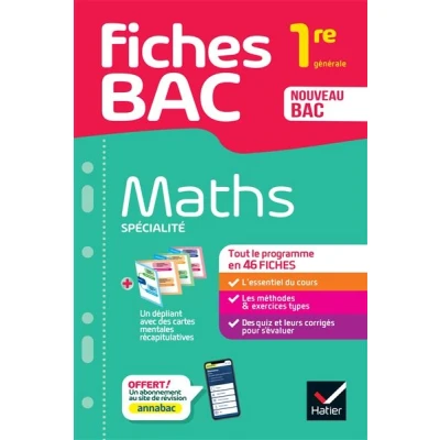 Image de Fiches bac Maths 1re générale (spécialité)