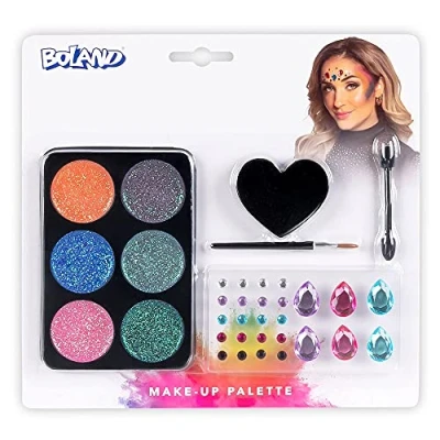 Afbeelding van Boland Schminkset Glamour Carnaval, Themafeest, Kinderfeestje, Festival Glitter and