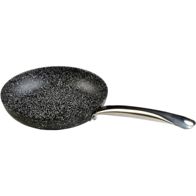 Afbeelding van WECOOK! Graniet pan van gesmeed aluminium, 30 cm, volledige inductie, milieuvriendelijk, PFOA vrij, steen, professionele stalen handgreep, geschikt voor alle keukens, glaskeramiek, gas, oven