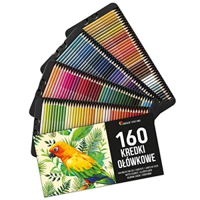 Afbeelding van Zenacolor 160 kleurpotloden (genummerd) eenvoudig op te bergen professionele ideaal voor het inkleuren van volwassenen, mandala, schoolbenodigdheden