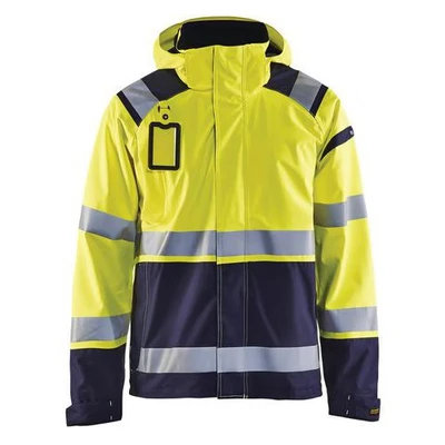 Image de Veste hardshell haute visibilité jaune fluorescent/marine