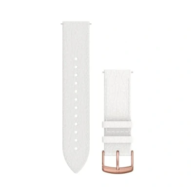 Afbeelding van Garmin Quick Release Horlogebandje Italiaans Leer 20mm Polsbandje Wearablebandje Wit / Rose Goud