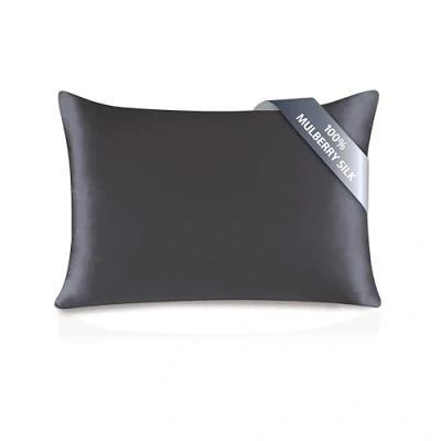 Afbeelding van townssilk kussensloop van 100% pure moerbeizijde aan beide zijden, 19 mm, voor haar en huid, 40 x 80 cm, met verborgen ritssluiting, draaddichtheid 600/2,54 cm2, smaragd