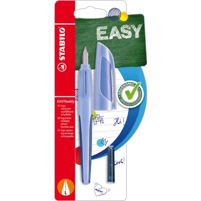 Afbeelding van Vulpen STABILO Easybuddy linkshandig large babyblauw blister à 1 stuk