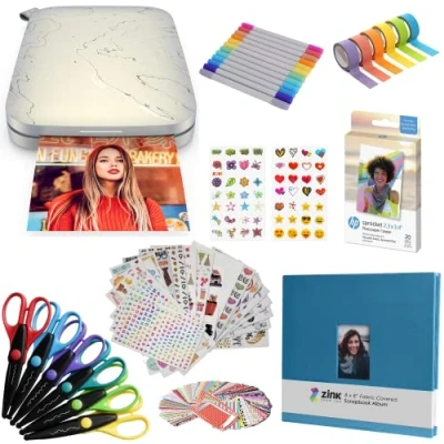 Afbeelding van HP Sprocket Select Draagbare instant fotoprinter 2,3 x 3,4 inch voor Android en iOS apparaten (wit) albumset