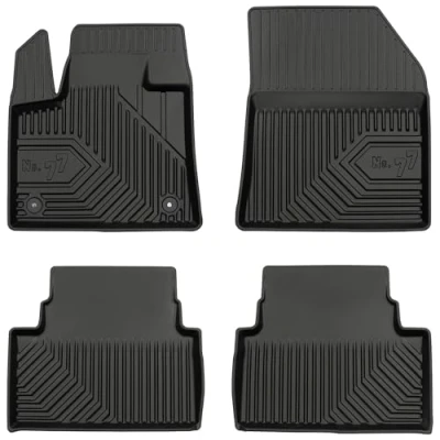Afbeelding van M MOTOS Rubberen vloermat voor Citroen C5 Aircross vanaf 2017, verbeter je reiscomfort met de nr. 77 zwarte antislip mat auto, alle weersomstandigheden, bescherming tegen vuil