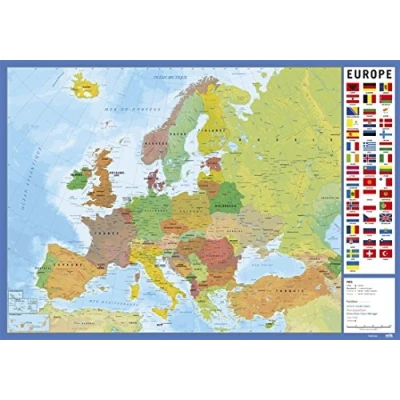 Image de Grupo Erik Sous Main Bureau Carte Europe Enfant Protège 34 x 49cm