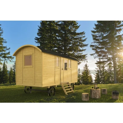 Afbeelding van Circuswagen Patricia 19mm vuren onbehandeld 480 x 240 cm excl. onderstel
