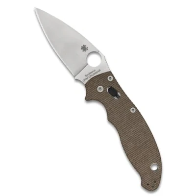 Afbeelding van Spyderco Manix 2 Brown Canvas Micarta CPM CRU WEAR