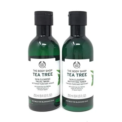 Afbeelding van The Body Shop Tea Tree Duo Gezichtsreinigingsset, 100% veganistisch, matterend