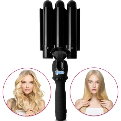 Afbeelding van Cheveux Professionele Wafeltang 25mm Krultang SCV12 PRO Edition Waver Golvenkrultang Beach Waves Incl. Hanschoen