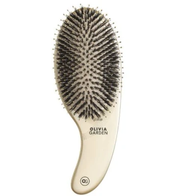 Afbeelding van Olivia Garden Curve Boar &amp; Nylon Haarborstel Gold