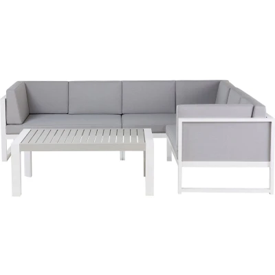 Afbeelding van Beliani CASTELLA Loungeset voor 6 Grijs Aluminium