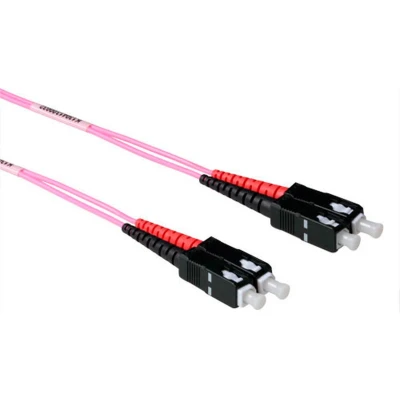 Afbeelding van ACT RL3710 Glasvezel Patchkabel Duplex LSZH SC/SC 50/125µm OM4 10 meter