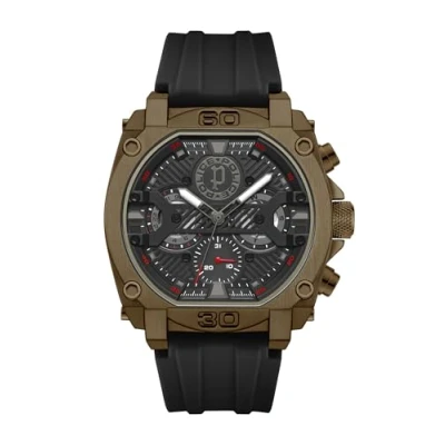 Afbeelding van Police Chronograaf Braun schwarz, Heren, Maat: One Size, schwarz