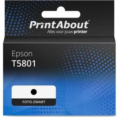 Afbeelding van Huismerk Epson T5801 Inktcartridge Foto zwart