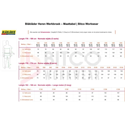 Afbeelding van Blaklader Service Werkbroek met stretch 1495 1330 Mannen Grijs/Zwart 62