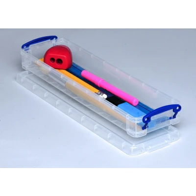 Afbeelding van Opbergbox Really Useful 0.8 liter 355x100x40 mm transparant wit